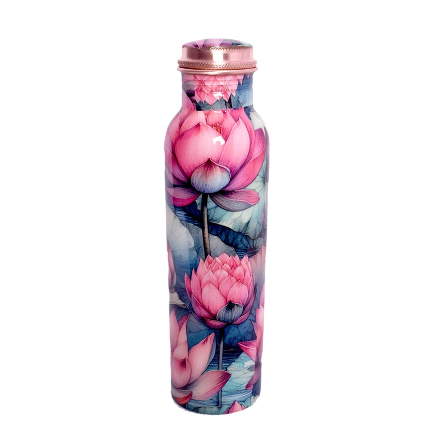 Copper Water Bottle - Zen Blossom
