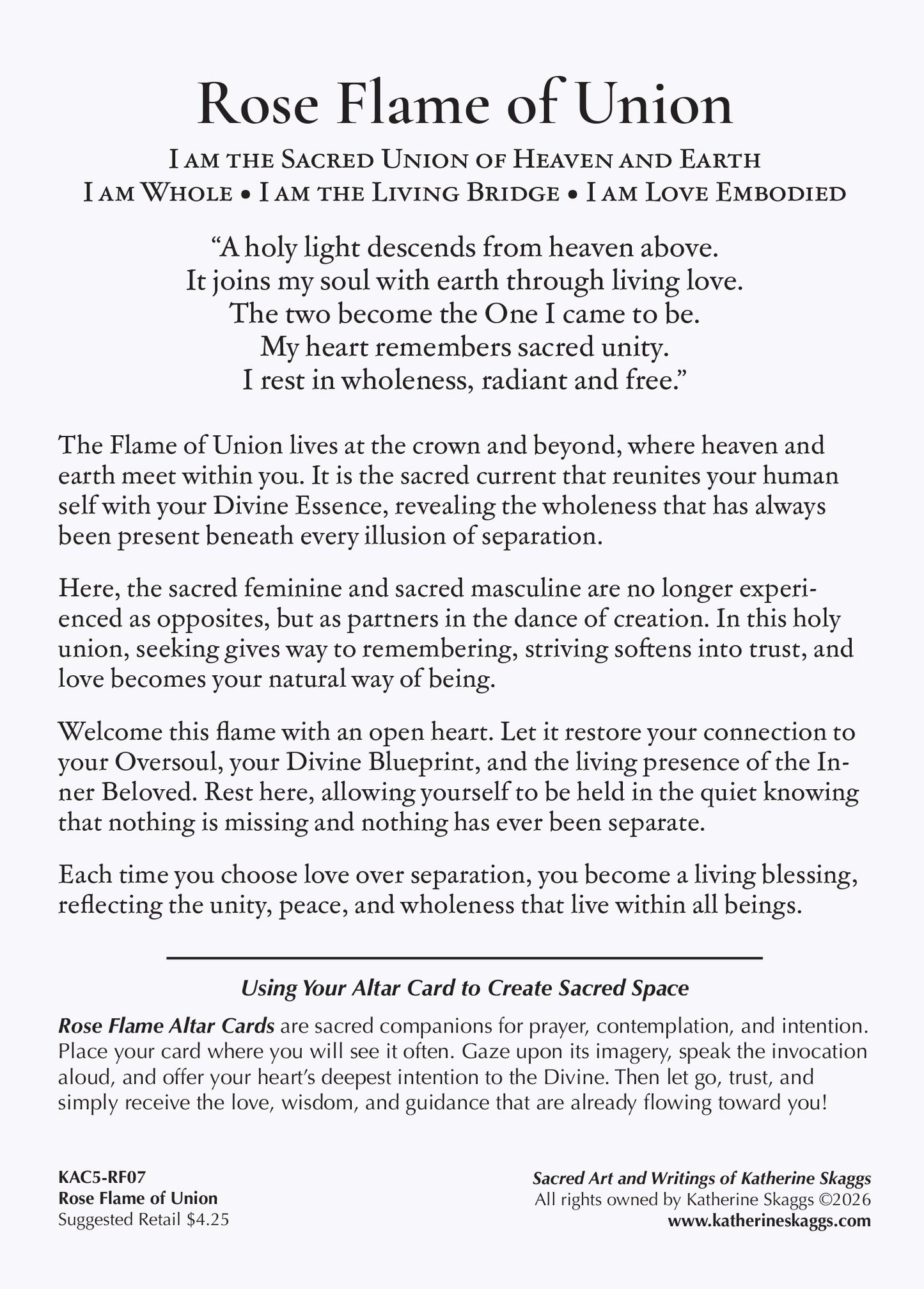 7 Rose Flame Altar Cards
