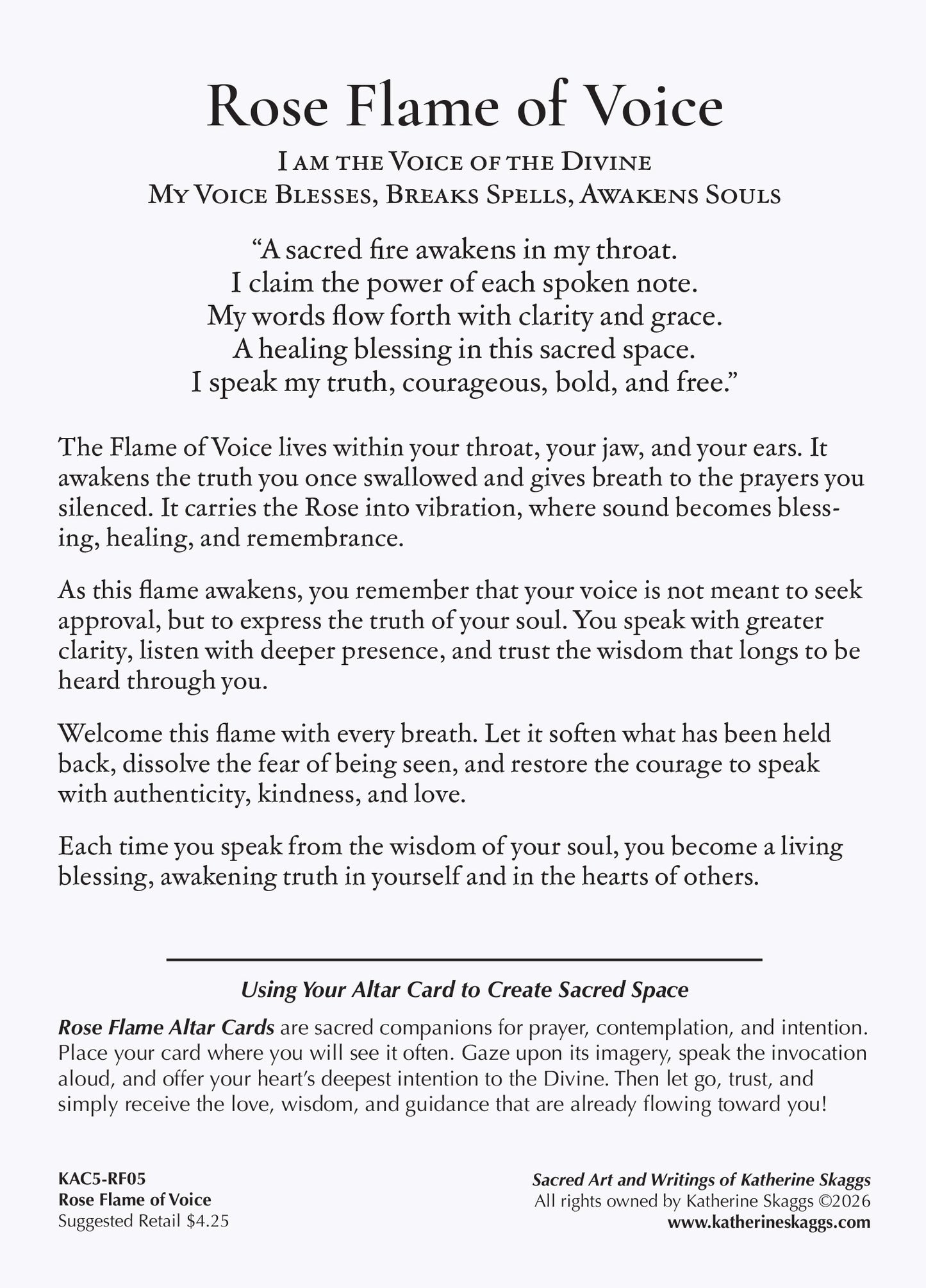7 Rose Flame Altar Cards