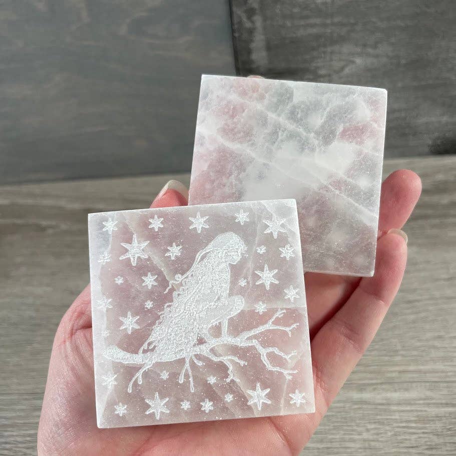 Selenite Charging Plates for Crystals – Polished Energy Cleansing Slabs