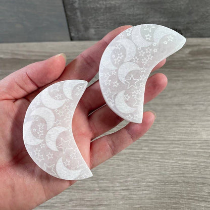 Selenite Charging Plates for Crystals – Polished Energy Cleansing Slabs