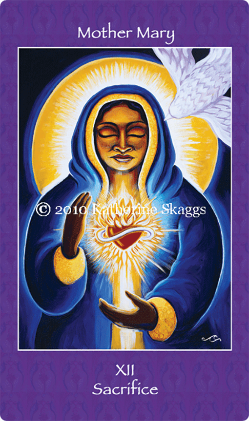 Mother Mary Major Arcana Sacrifice in Mythical Goddess Tarot