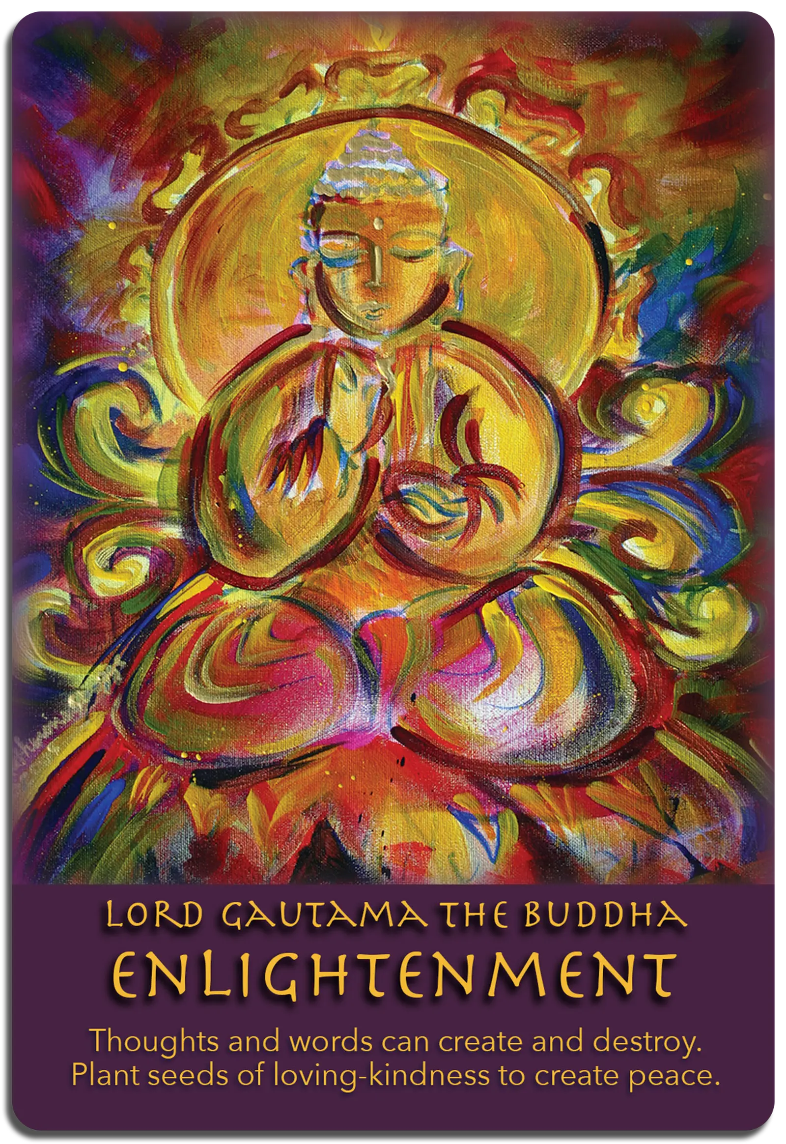 ENLIGHTENMENT - Lord Gautama the Buddha corners and shadow