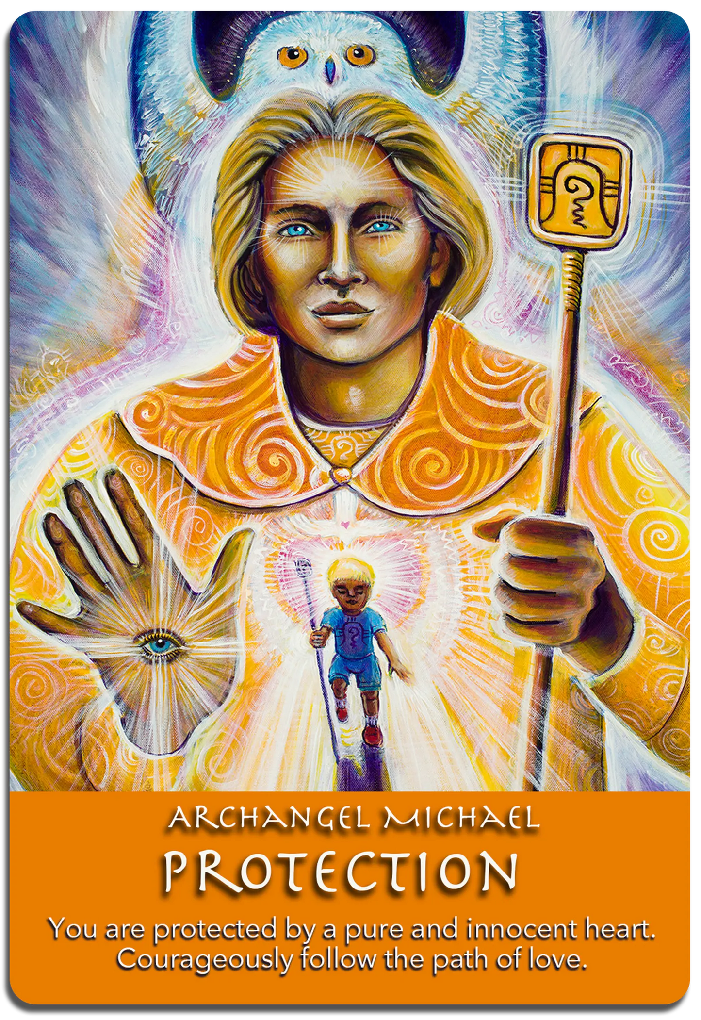 PROTECTION Archangel Michael -rounded corners and shadwo