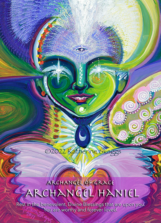 Archangel Haniel Altar Card for Divine Blessings - Katherine