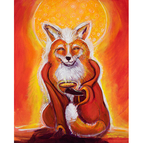 Fox Shaman_spirit guide painting katherine skaggs 500x500 tiny