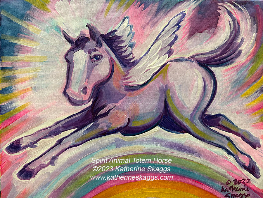 Spirit Animal Horse Painting by Katherine Skaggs 2023