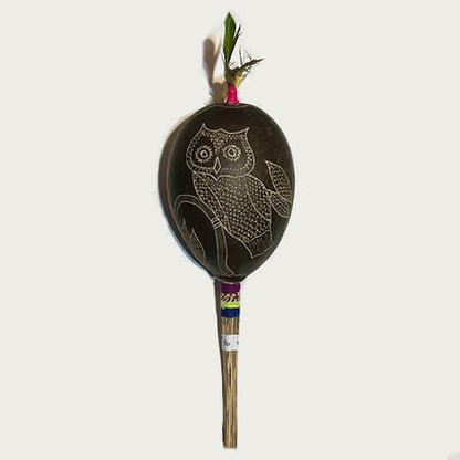XLG Shipibo Owl Rattle 40-500x500