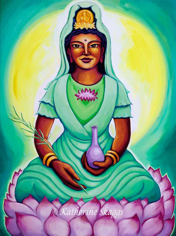 Katherine Skaggs Kuan Yin on Lotus
