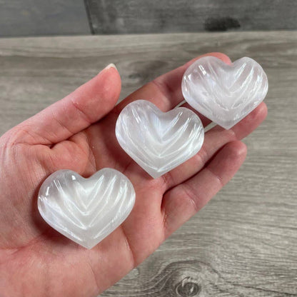 Selenite Hearts