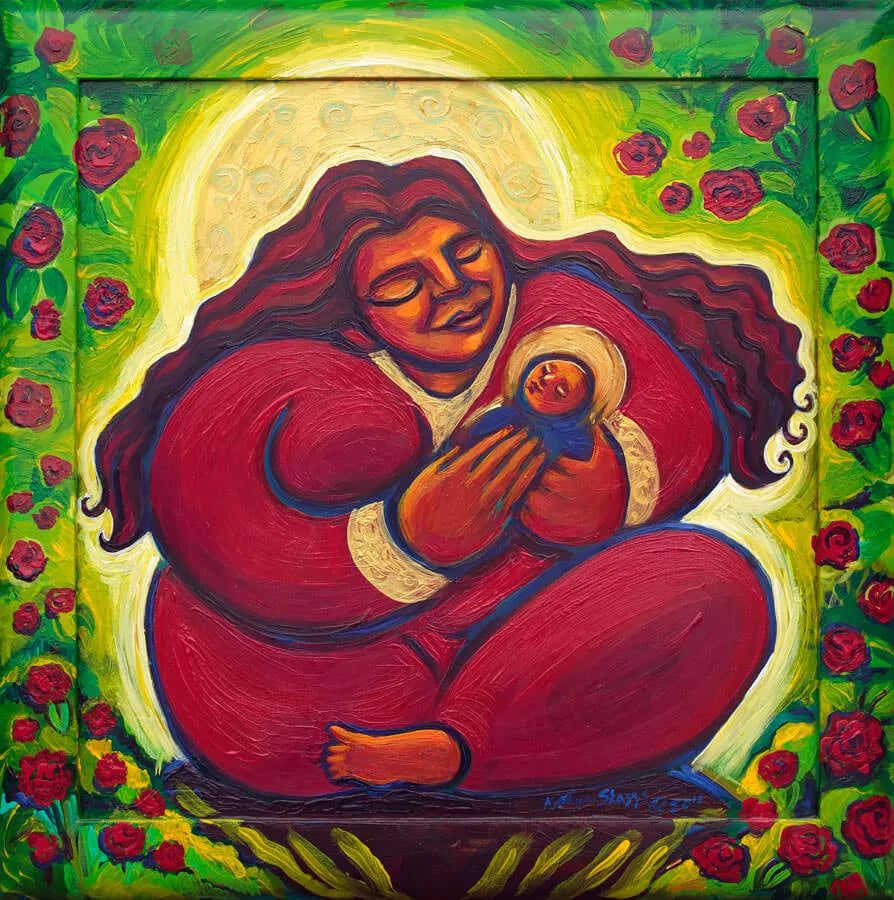 Katherine Skaggs Rose Madonna and Child Sacred womb healing and women's wisdom circle