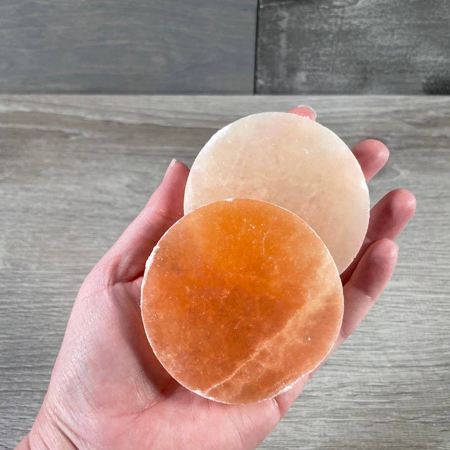 Selenite Charging Plates for Crystals – Polished Energy Cleansing Slabs