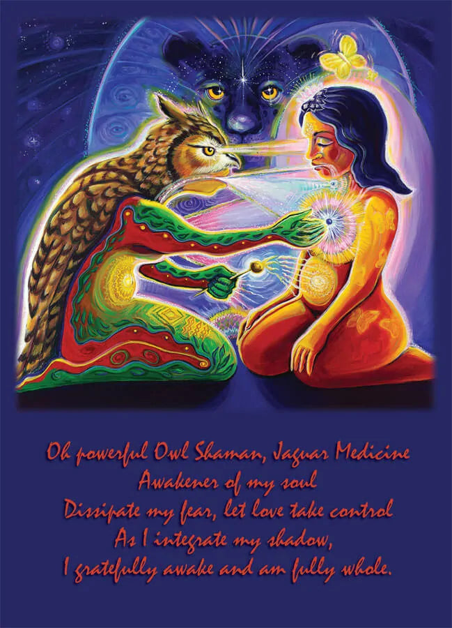 Katherine Skaggs Owl Shaman Jaguar Medicine Altar Card