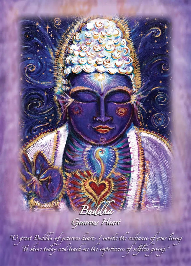 Katherine Skaggs Purple Buddha Altar Card