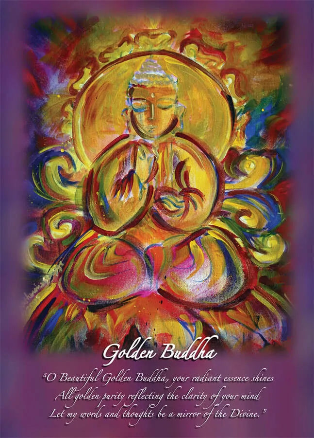 Katherine Skaggs Golden Buddha Altar Card