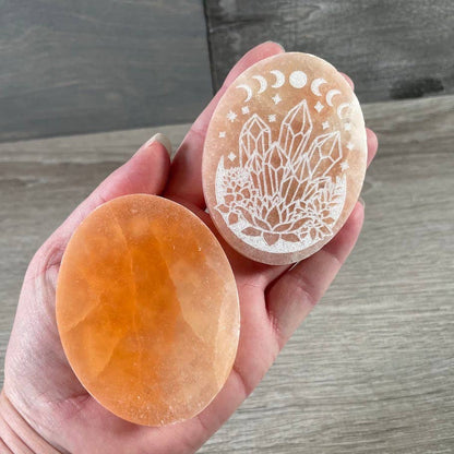 Selenite Charging Plates for Crystals – Polished Energy Cleansing Slabs