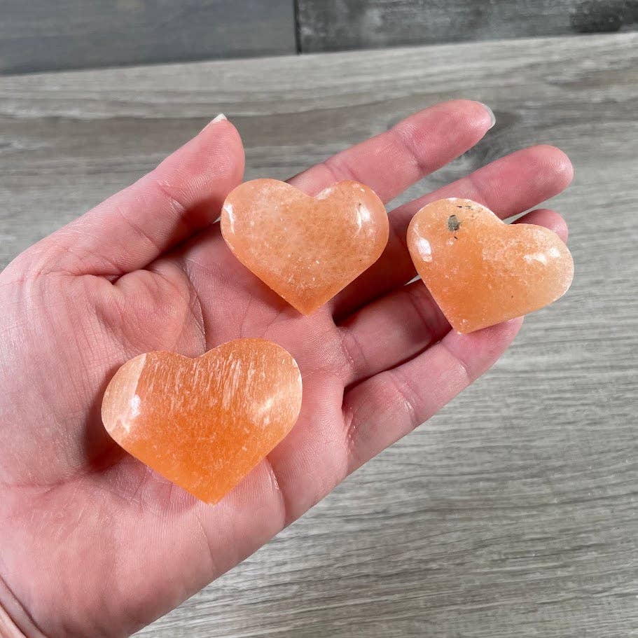 Selenite Hearts