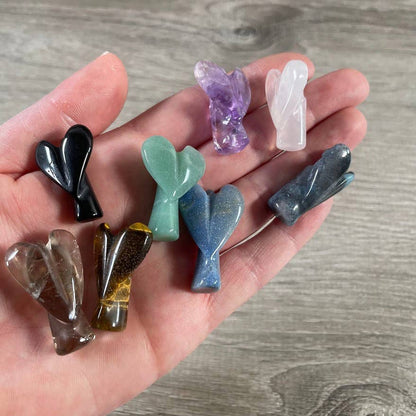 Gemstone Angel Figurines small