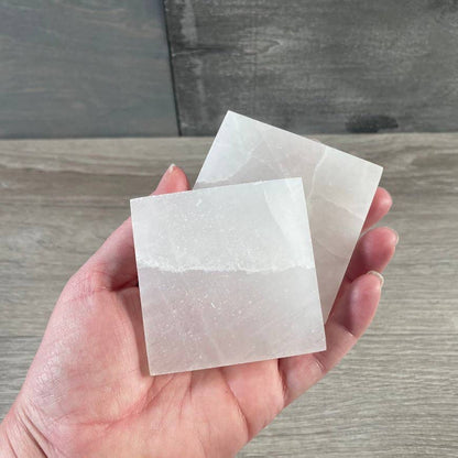 Selenite Charging Plates for Crystals – Polished Energy Cleansing Slabs