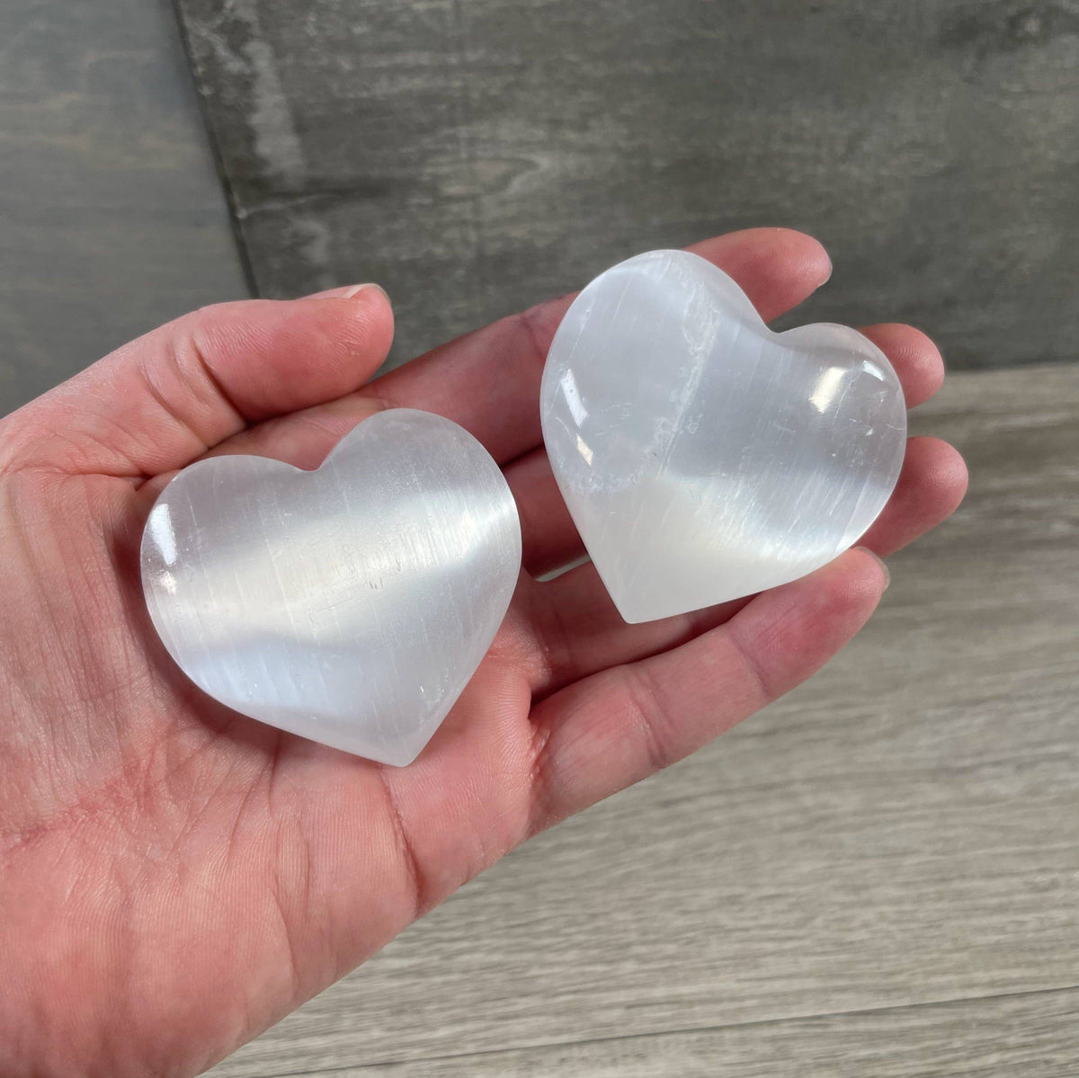 Selenite Hearts