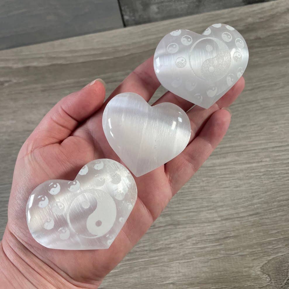 Selenite Hearts
