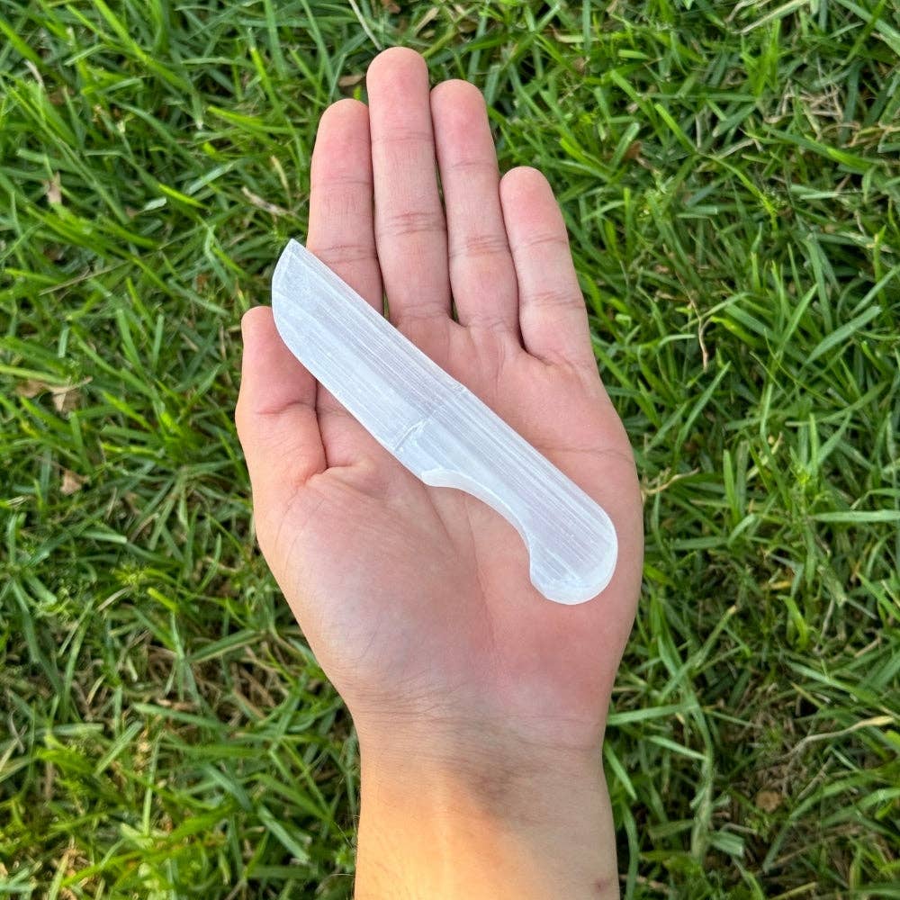 4" mini_selenite_sword for energy cleansing