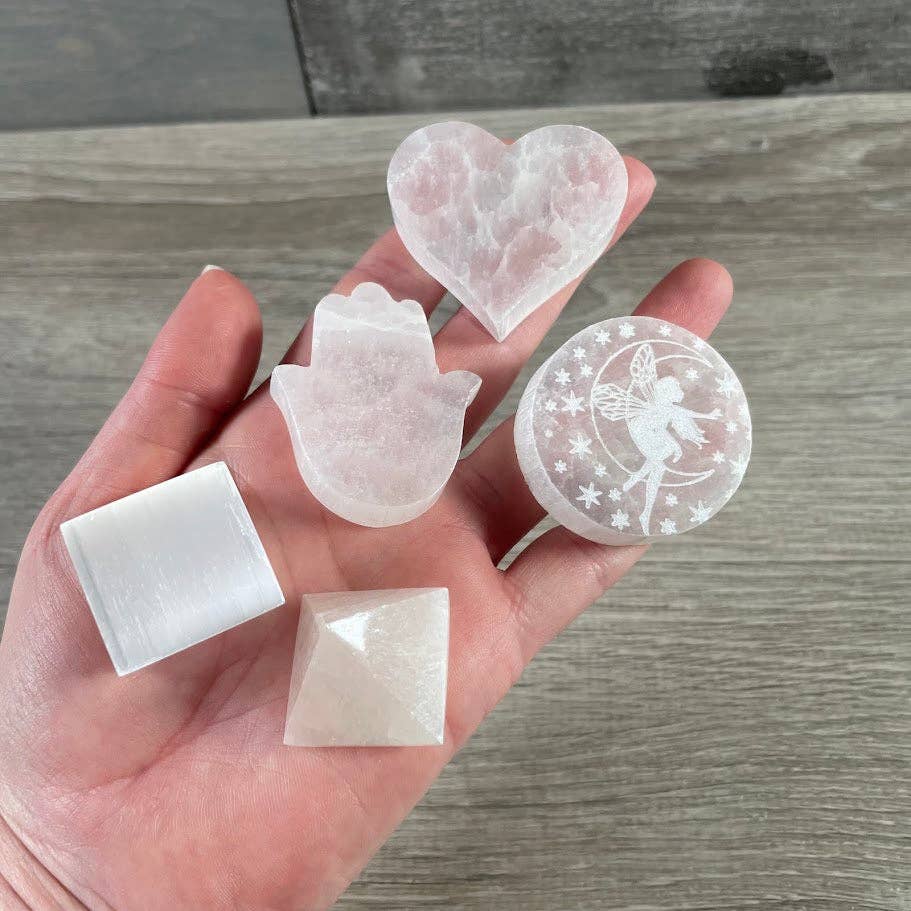 Selenite Small Stones Polished