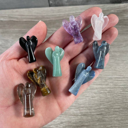 Gemstone Angel Figurines small