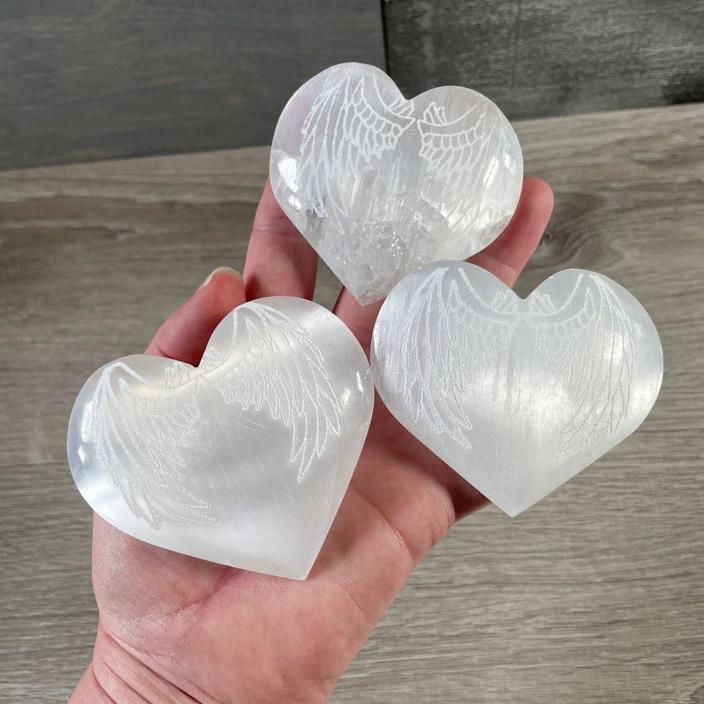 Selenite Hearts
