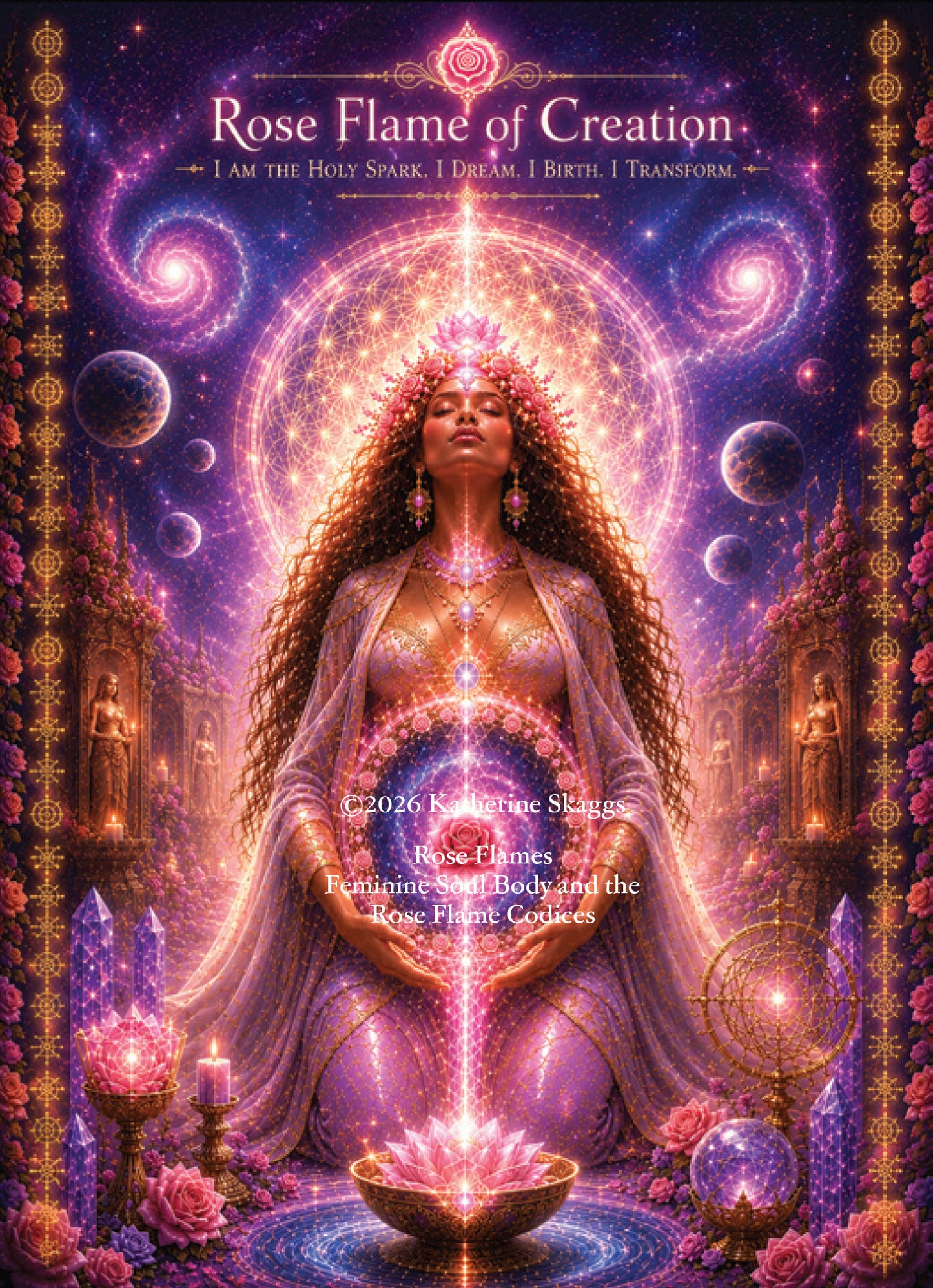 7 Rose Flame Altar Cards