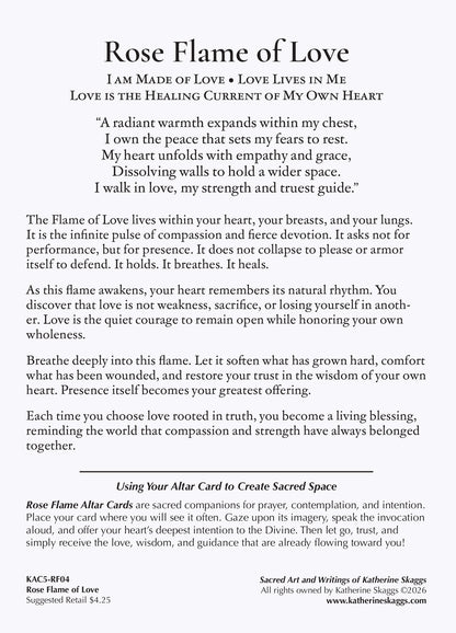 7 Rose Flame Altar Cards