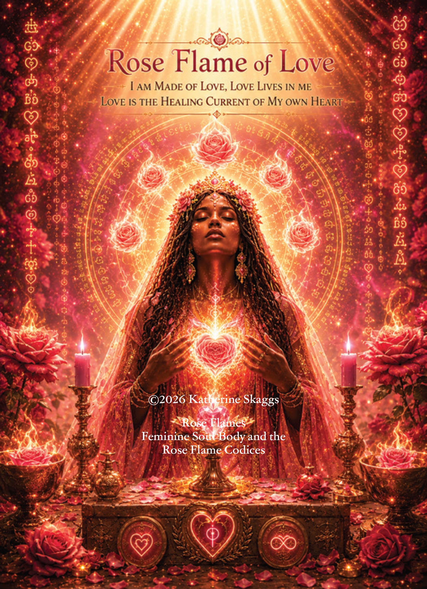 7 Rose Flame Altar Cards
