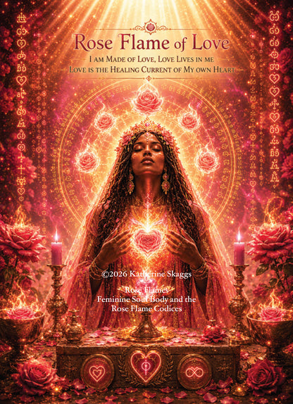 7 Rose Flame Altar Cards