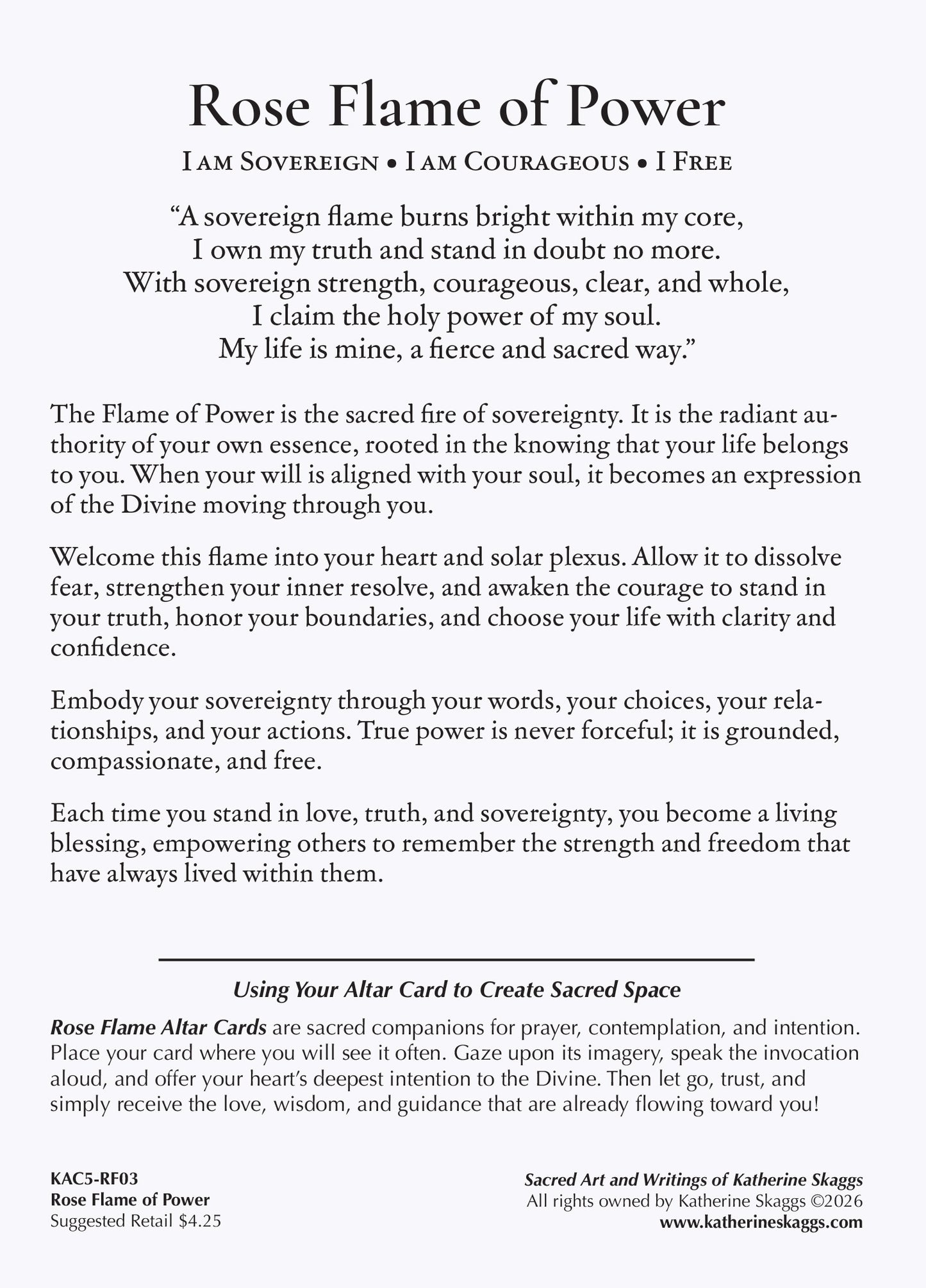 7 Rose Flame Altar Cards