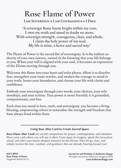 7 Rose Flame Altar Cards