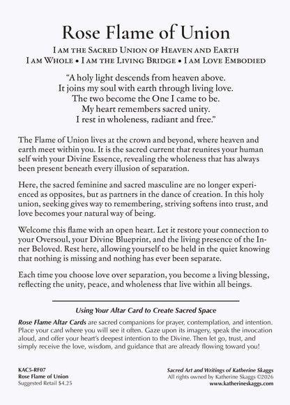 7 Rose Flame Altar Cards