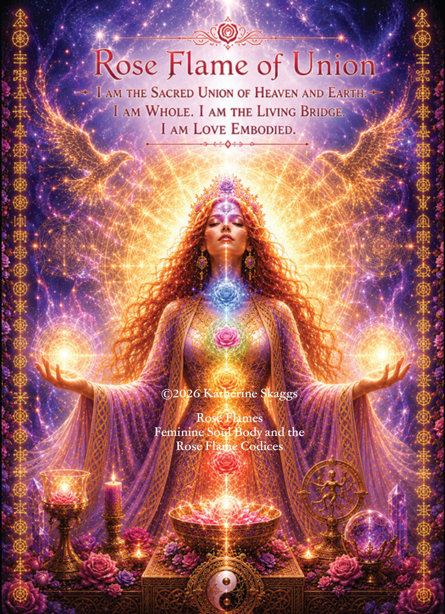 7 Rose Flame Altar Cards