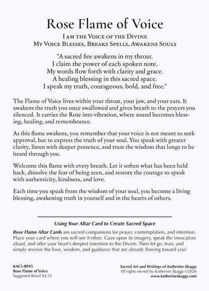 7 Rose Flame Altar Cards
