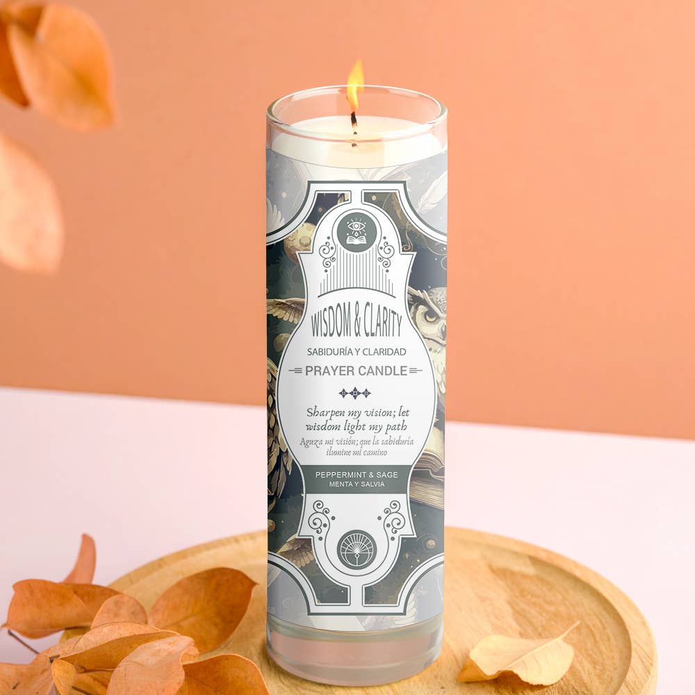 Wisdom And Clarity Prayer Candle 8"