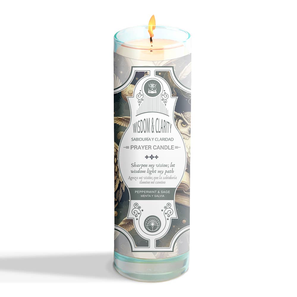 Wisdom And Clarity Prayer Candle 8"