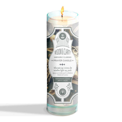 Wisdom And Clarity Prayer Candle 8"