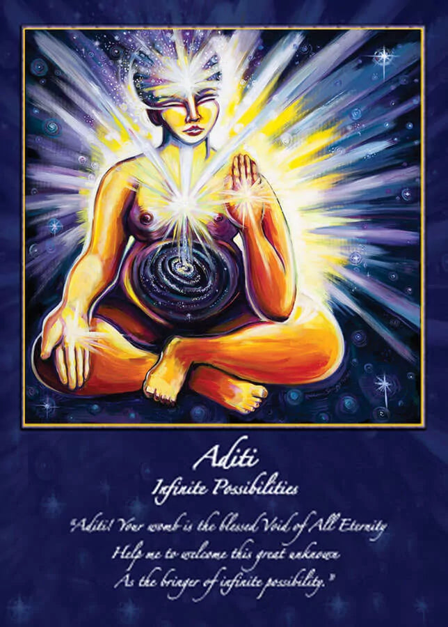 22 Goddesses - Mythical Goddess Altar Card Collection Goddess Aditi Altar Card