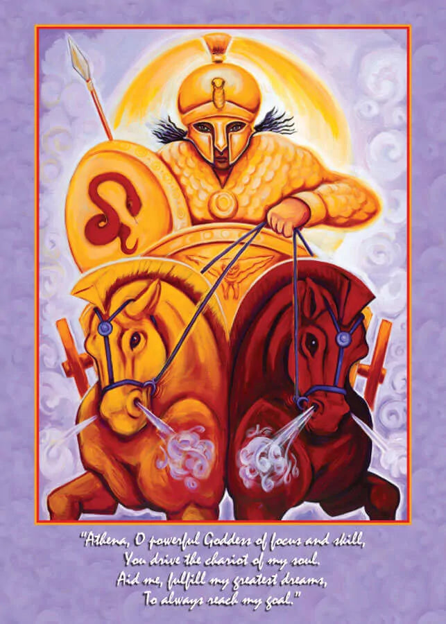 22 Goddesses - Mythical Goddess Altar Card Collection - Athena altar card