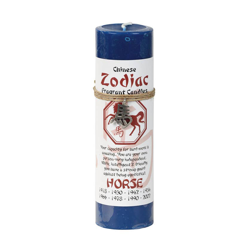 Chinese Zodiac Horse Candle Pillar