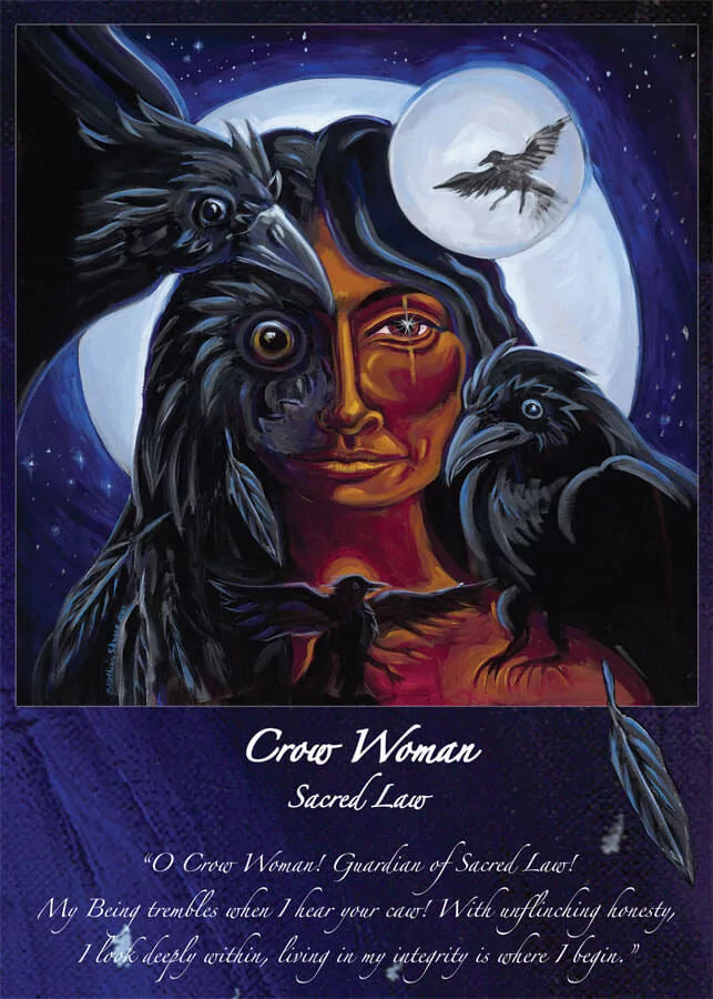 22 Goddesses - Mythical Goddess Altar Card Collection Crow Woman Altar Card