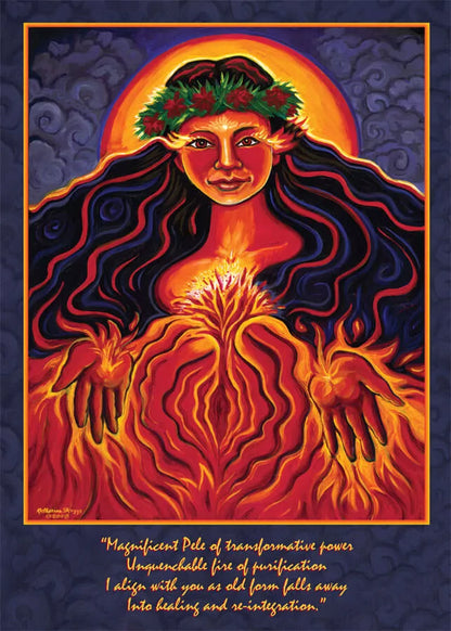 22 Goddesses - Mythical Goddess Altar Card Collection Pele Altar Card