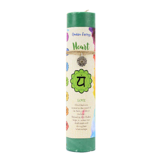 Heart Chakra 7" Pillar Candle