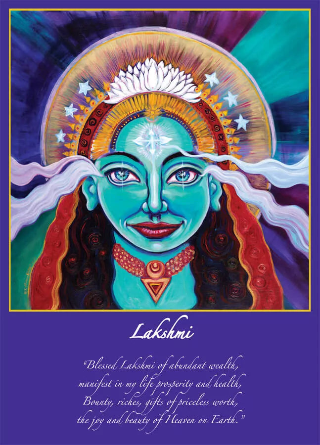 22 Goddesses - Mythical Goddess Altar Card Collection - Lakshmi altar card