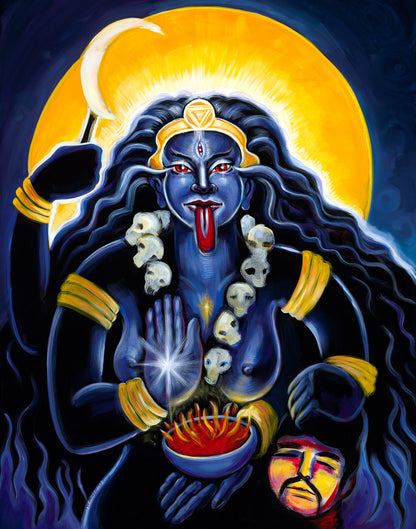Blue Black Kali Ma painting by Katherine Skaggs