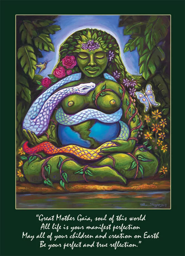 22 Goddesses - Mythical Goddess Altar Card Collection - Gaia altar card